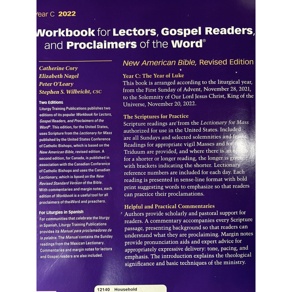 Workbook for Lectors, Gospel Readers & Proclaimers of the Word 2020 & 2022 - Picture 4 of 11